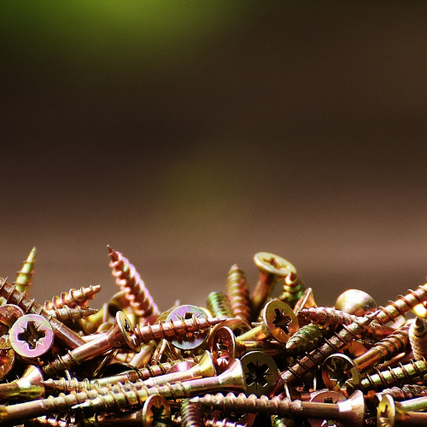 General Tools & HardwareA close-up of wood screws.